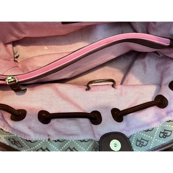 Dooney & Bourke Tan Monogram Tote Cloth and Leather - Picture 13 of 16